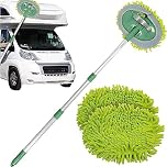 TANNESS Caravan Car Wash Mop Kit - Scratch-Free Microfibre & Mitt for Car Cleaning, Extendable Long Handle, 2 x Lint-Free Mop Heads, Car Washing & Detailing Brush for Cars, Vehicles and Automotive