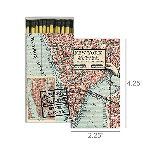 Decorative Matches New York City and Roses Match Boxes with Long Kitchen Matches Great for Lighting Candles, Grills, Fireplaces and More | Set of 2 Large Match Boxes - Thumbnail 2