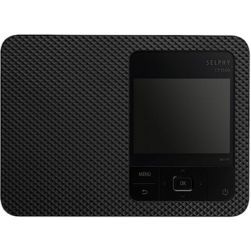 Image of Canon SELPHY CP1500, Compact Instant Photo Printer, with 108 Color Ink & Paper Set, Digital, Wireless, Portable, iPhone & Android Compatible, WiFi, Instant Photos, Includes USB Cable & Cleaning Cloth