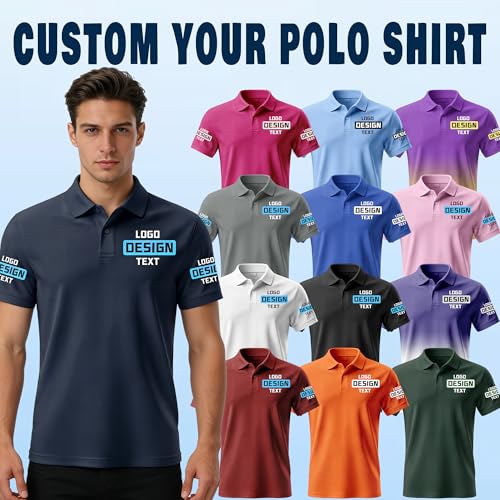 Custom Polo Shirts for Men Women Youth Design Your Own Golf Jersey Personalized Team Uniform Business Work Shirt miniatura 6