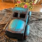 1 PCS Creative Small Truck Flower Pot -Home Decor Collectible Vehicles-Vintage Mini Car Statue-Farmhouse Truck Decor-Table Top Decor Little Blue Truck for Props, Gifts - Image 5