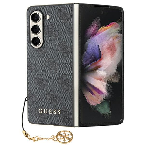 Guess Coque de Protection pour Samsung Galaxy Z Fold5 4G Charms Collection Gris