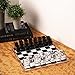 Bey-Berk Dom Acrylic Chess Set, 28-Piece Black and Clear Lucite Pieces with 14