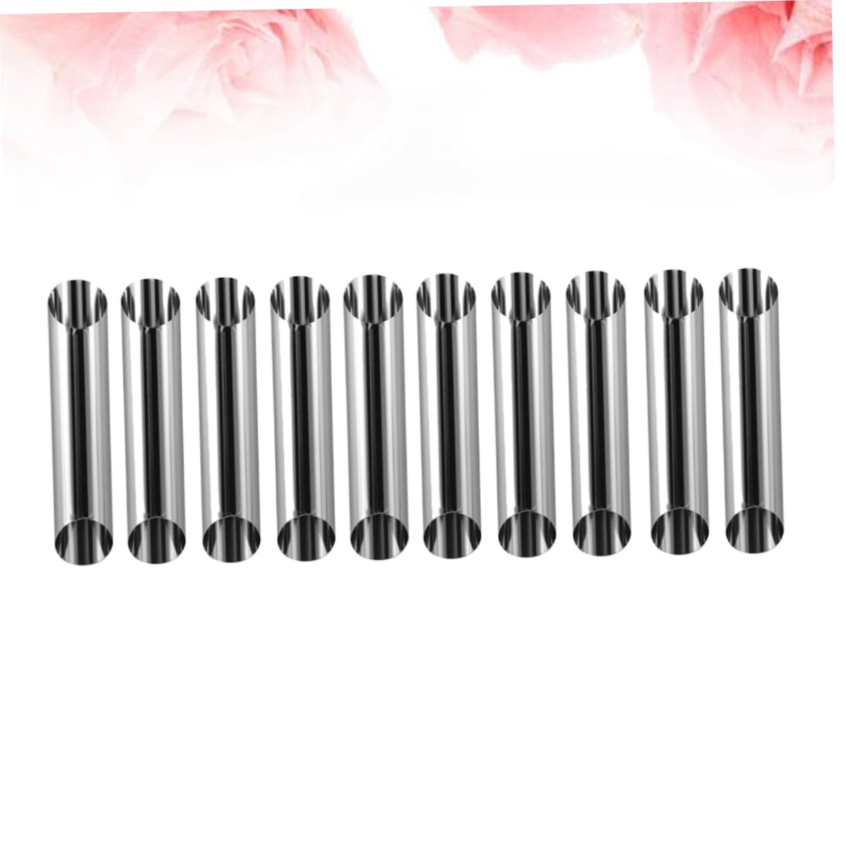 Cabilock 20PCS Stainless Steel Cylindrical Bread Tube Molds Croissant Pastry Making Tools for Baking Reusable Connoli Molds for Home and Store Use