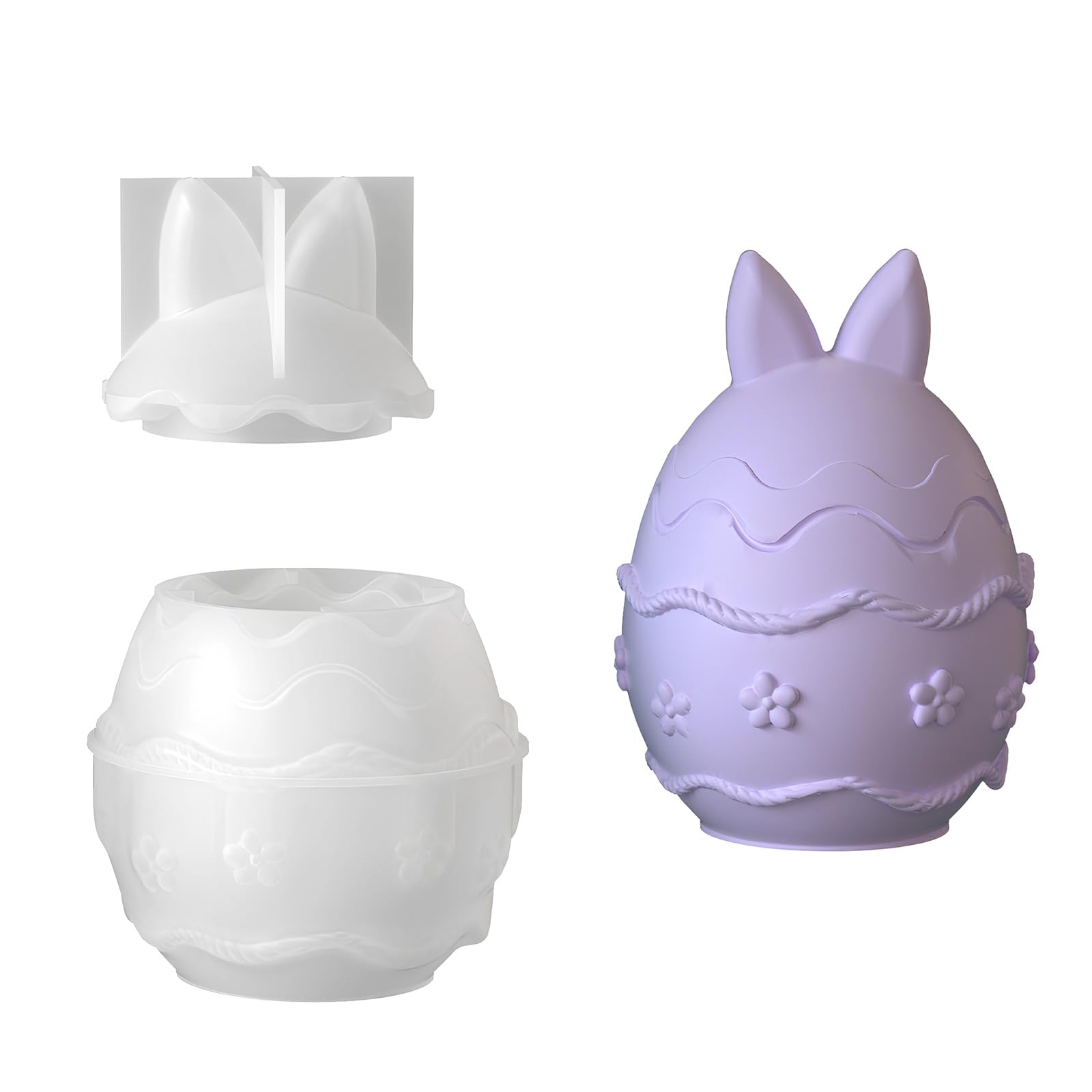 Alksubbm Silicone Rabbits Shaped with Detailed Designs for Enthusiasts Making