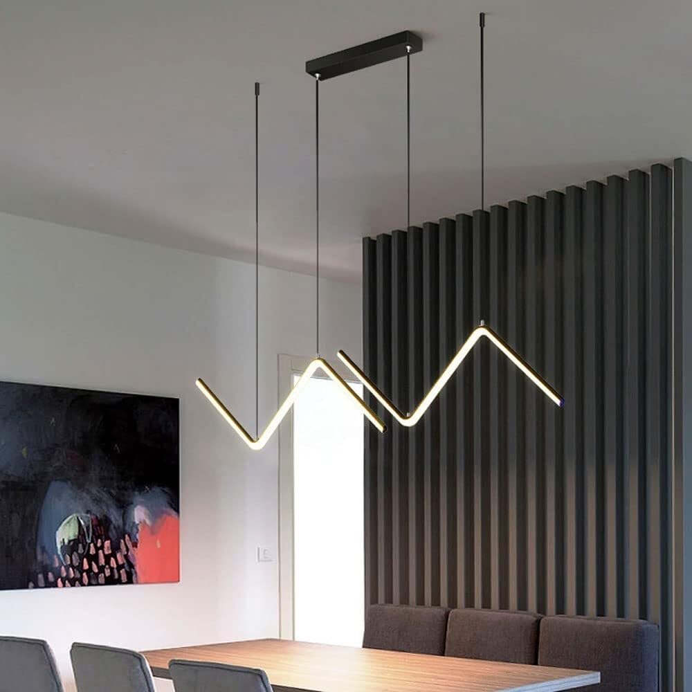 35.4-Inch Kitchen Island Pendant Lighting – 26W Dimmable Linear Light Fixture for Dining Room, Kitchen, Breakfast Bar, Living Room