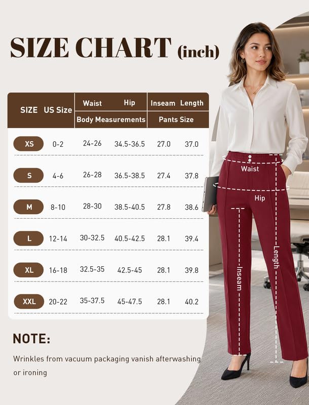 JEKAOYI Womens Stretchy Dress Pants High Waist Work Trousers Pockets - image 7