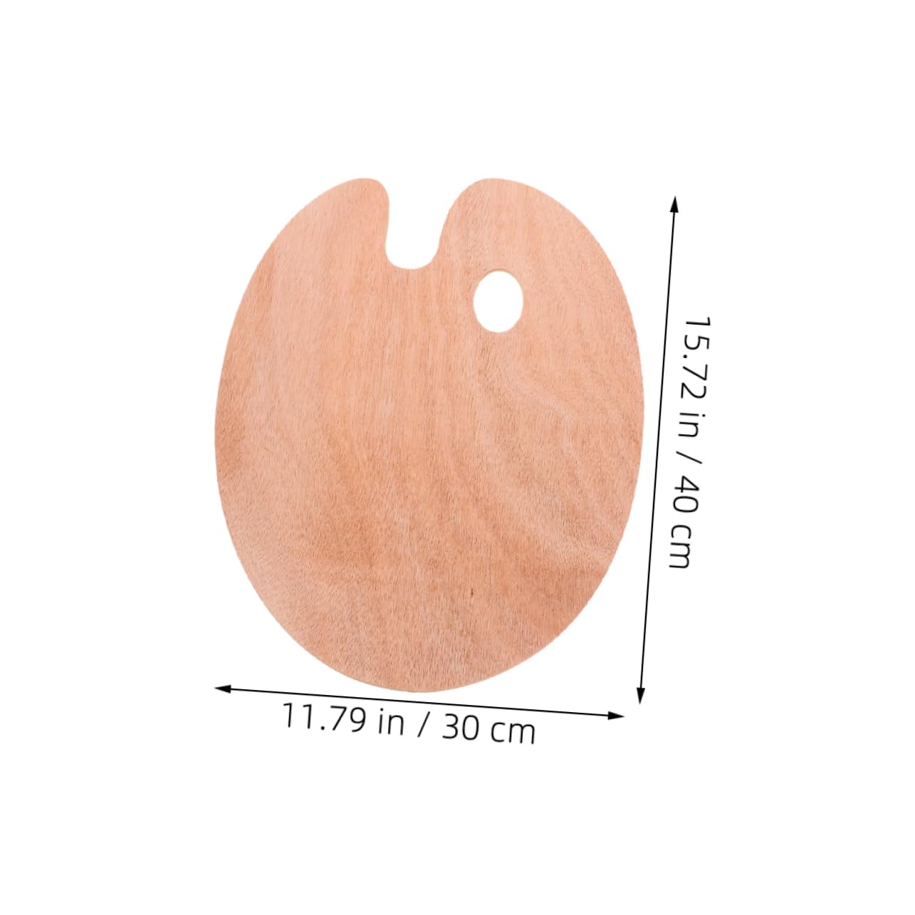 SHINEOFI Tavolozza Ovale in Legno per Pittura Artistica, 2 Pezzi