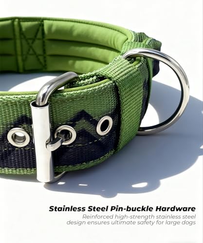Collar para perros grandes 2 pulg ancho resistente miniatura 6