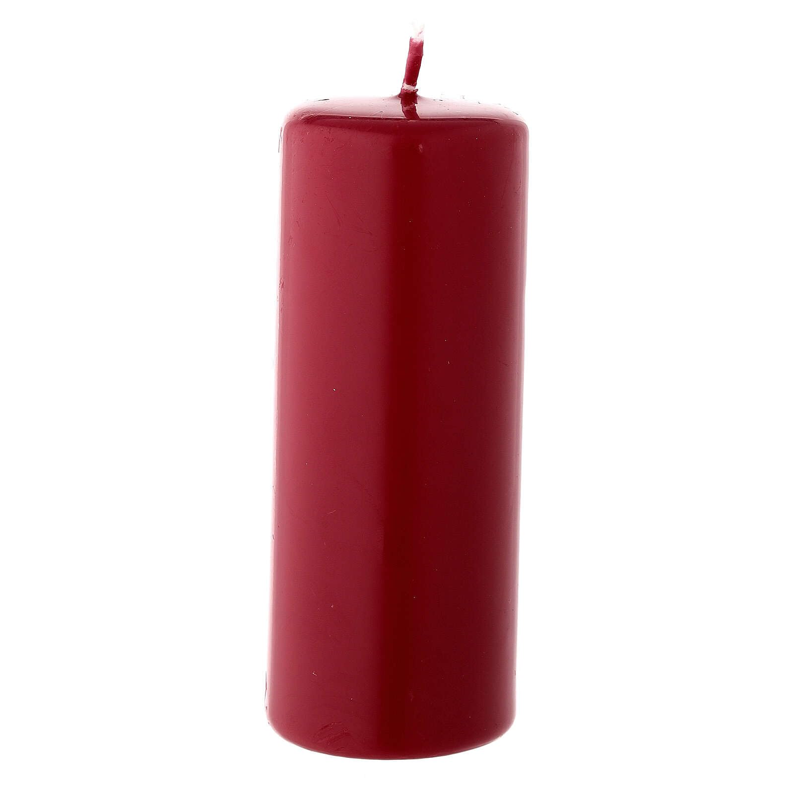 Holyart Matte Burgundy Christmas Pillar Candle 130x50 mm