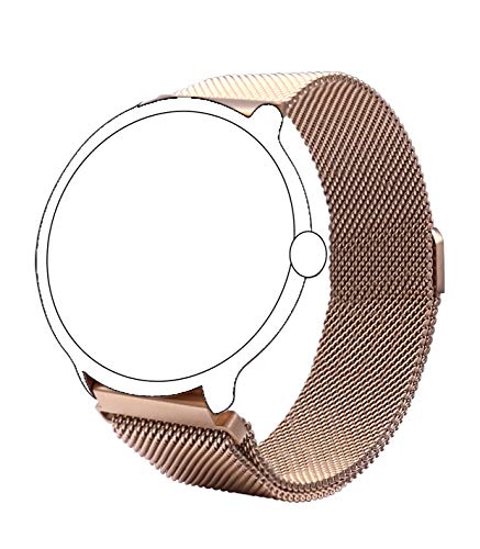 Uhrenarmband 20mm aus Metall mit Magnetverschluss (Gold)