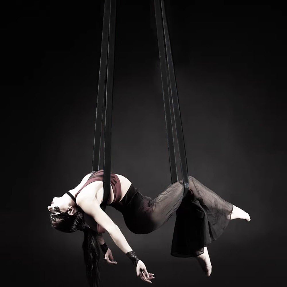 Cerchio Aereo 2 M con Cinghia a Cappio per Yoga, Acrobazie Aeree, Allenamento della, Doppi Anelli Aerei, Corde per Cinghie Aeree per Attrezzi Circo