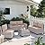 Muphyers 6-Piece Outdoor Patio Furniture Set Wicker Sectional Sofa Set, Patio Conversation Set with Thickened Cushions & Coffee Table for Garden, Backyard, Poolside, Beige