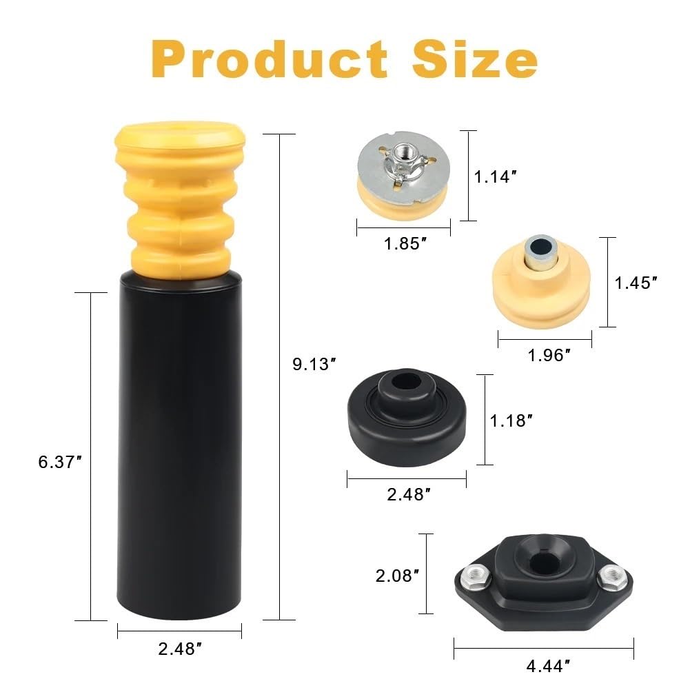 Soporte de goma del motor Silentblock Kit De Montaje De Amortiguadores Traseros Superiores E Inferiores Y Topes De Suspensión Compatible con BMW E82, E87, E88, E90 Y E92 (2006-2013).
