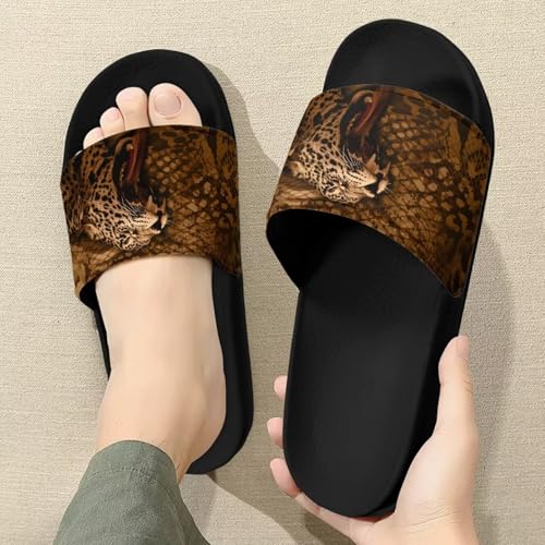 Cloud Slippers for Mens Father Non Slip Quick Drying Shower Slides Summer Slip On Pillow Sandals for Party Size 5-14 Black Sole3