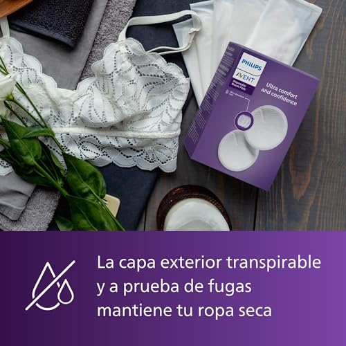Image of Philips Avent Ultra Absorbent Nursing Breast Pads by Fratelli |Disposable Maternity Pads| Highly Absorbent & Soft| Discreet Fit Breastfeeding pad | Pack of 24
