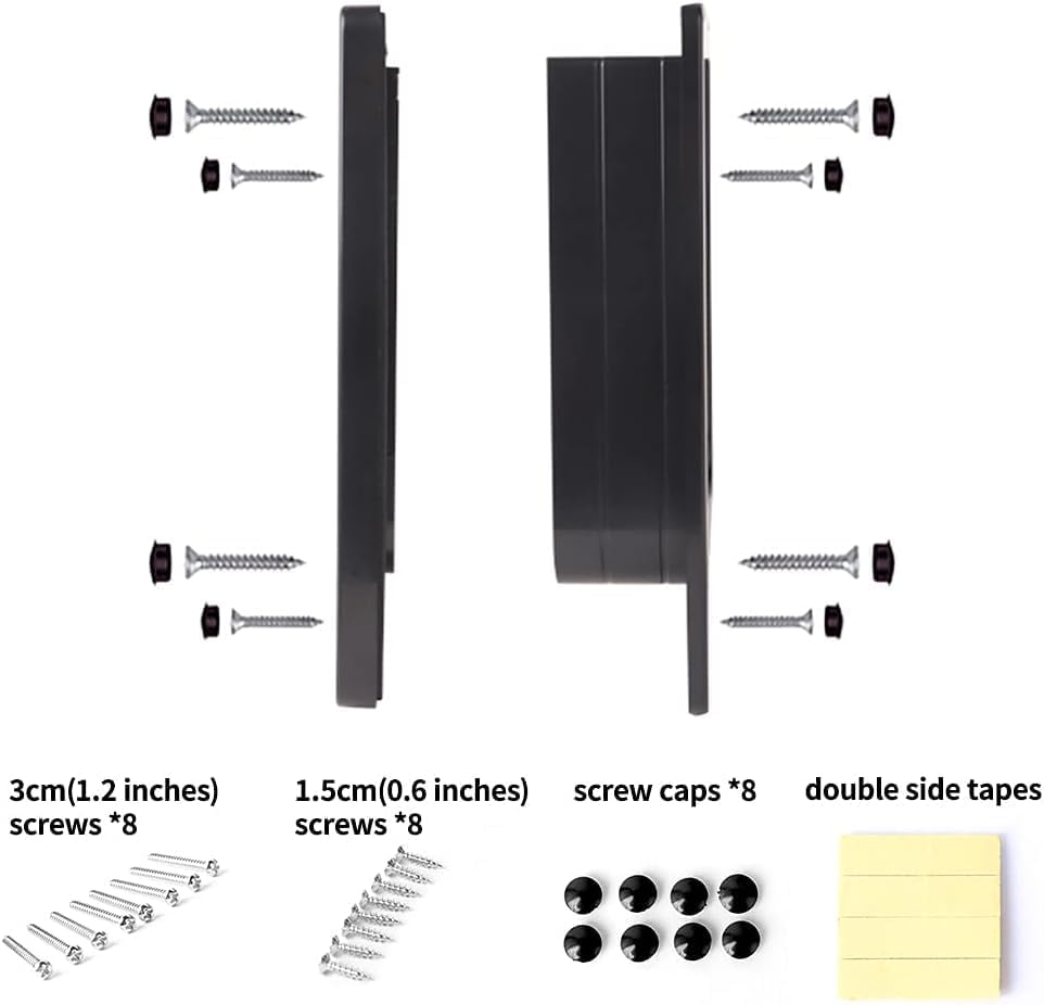 Miniatura 6 de Puertas grandes para gatos (tamaño exterior 10.6 x 9.2 pulgadas), puerta de gato con bloqueo de 4 vías para puertas interiores y exteriores, puerta