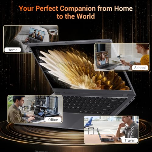 Image of Laptop Computer, 16GB RAM 512GB SSD, Pentium Gold 6500Y Processor Up to 3.4GHz, FHD IPS Display, Dual Type-C, USB 3.2, HDMI, WiFi 5, Bluetooth 5.0, 14 Inch Business & Student Laptop