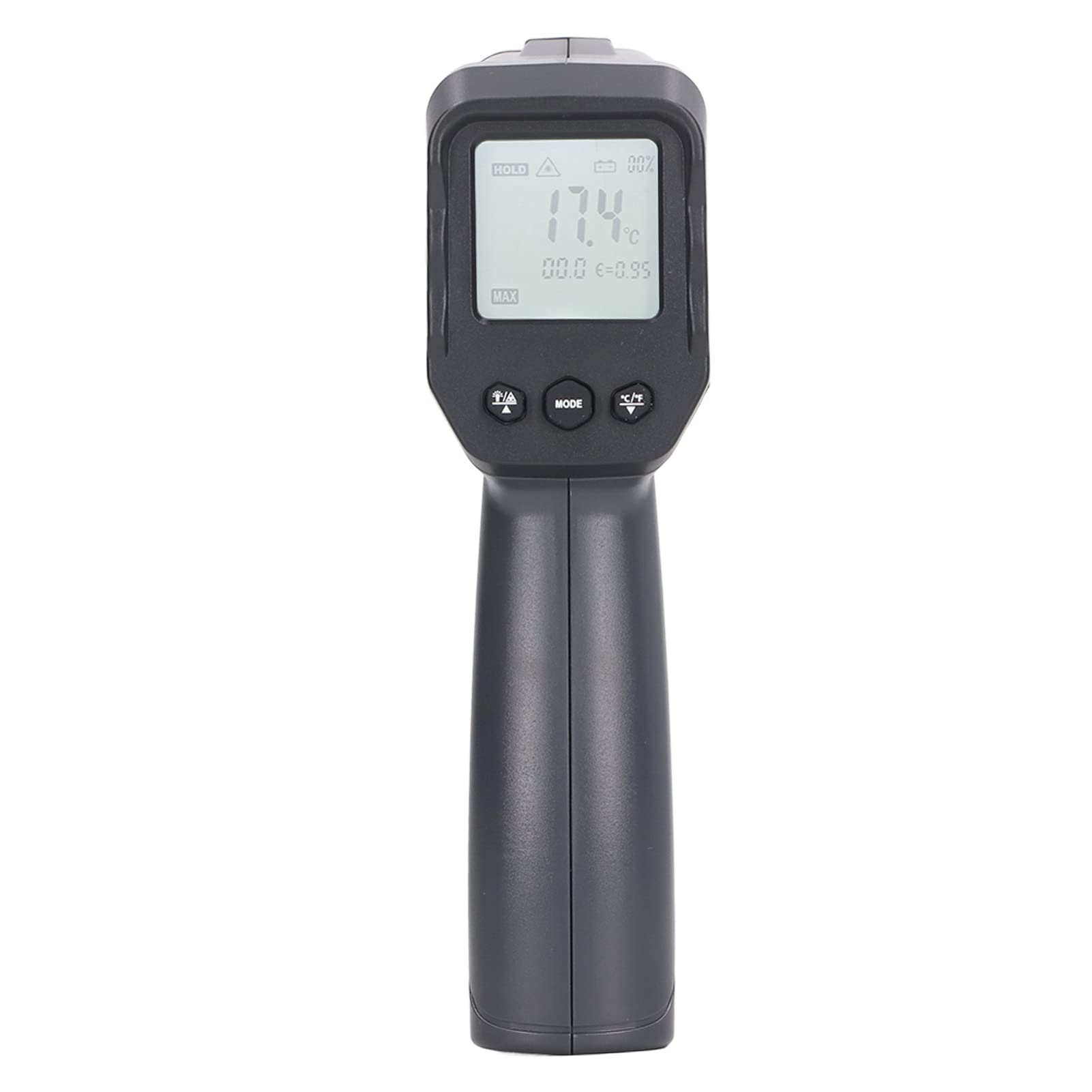 Hand-Infrarot-Messgerät ohne Temperatur mit 12 50 Abstand-zu-Punkt-Verhältnis, hintergrundbeleuchtetem LCD-Display zum Kochen, Verwendung bei 50 bis 1600 Grad Celsius