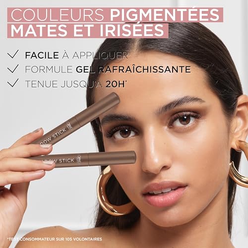 L'Oréal Paris - Crayon Fard à Paupières Multi-Usages - Formule Gel Agréable - Longue Tenue Jusqu'à 20H - Fini Lumineux - Paradise Shadow Stick - Couleur : 420 Brown Bliss - 1,4 g – Image 5