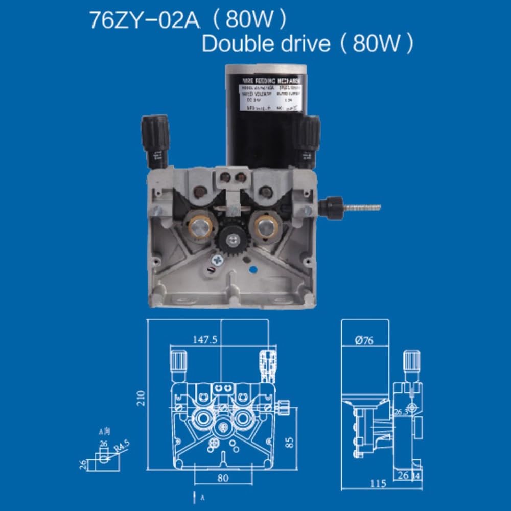 76ZY-02A Maszyna do podawania drutu Mig DC24/42V 2,0-24 m/min do spawarki MIG MAG (24 V)