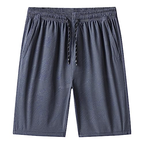 Pantalones cortos para hombre 2026 para hombre, tendencia de verano, secado rápido, delgados, para ocio, deportes, correr, hombres y mujeres, quinto pantalón corto de verano, gris, XXL