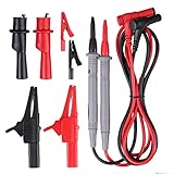 Multimeter-Messleitungssatz --- Messleitungen x2, Mini-Krokodilklemme x2, Sicherheitskrokodilklemme x2, große Krokodilklemmen x2, zwei verschiedene Farben (schwarz, rot)