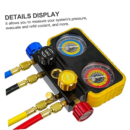 Kit de Manómetros Universal R410A/R32 para Aplicaciones de Refrigeración, Herramienta de Diagnóstico miniatura 5