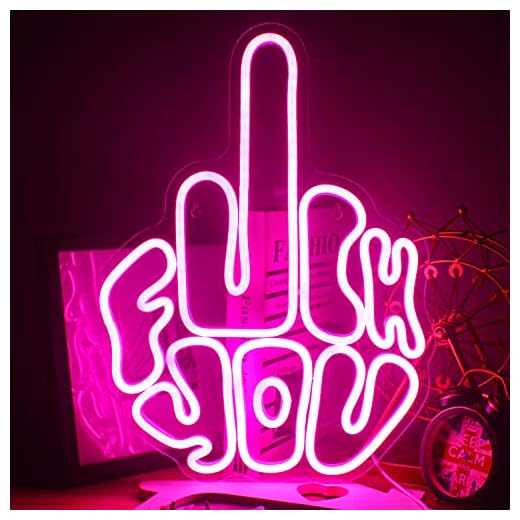 Enseigne lumineuse néon LED "Fuck you"