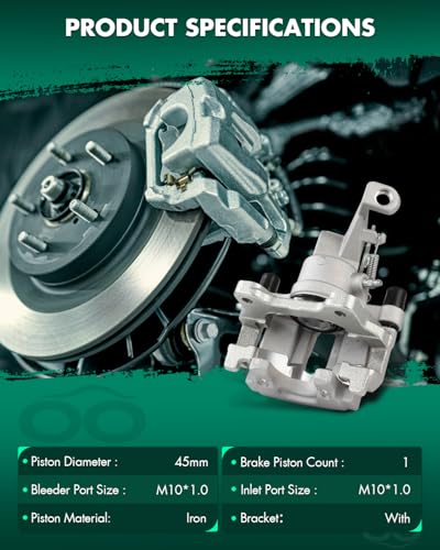 Image of SCITOO 19B3896 19B3897 Rear Left & Right Disc Brake Calipers Assembly w /Bracket For Jaguar For S-Type /For Vanden Plas /For XF /For XJ /For XJ8 /For XK /For XKR