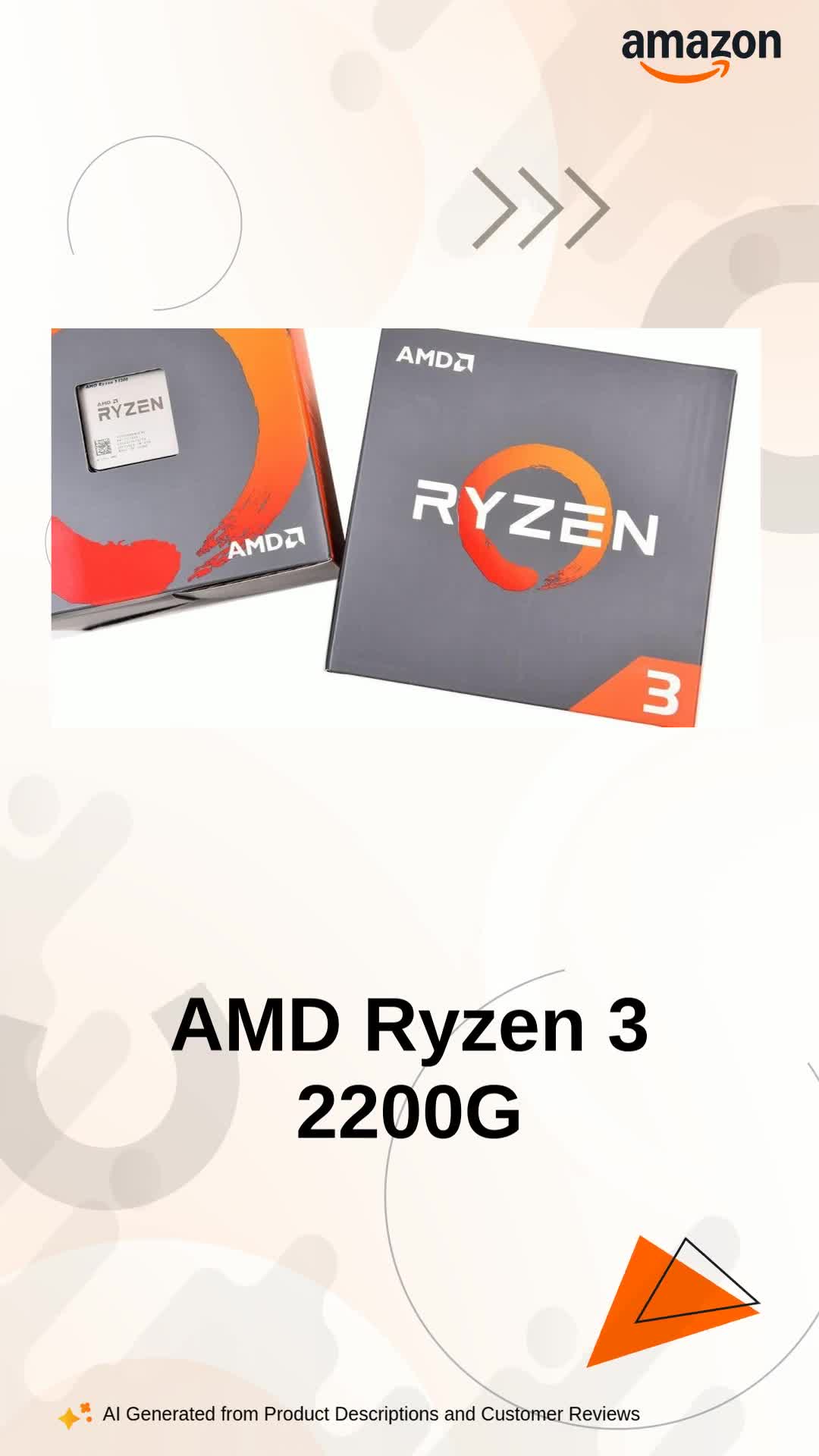 AMD Ryzen 3 2200G Desktop Processor with Radeon Vega 8 Graphics