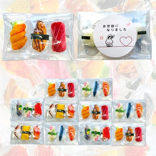【りおりおギフト】 寿司キャンディ3個入り 10袋セット プチギフト 海外旅行 留学 ホームステイ バレンタイン ホワイトデー 飴 キャンディ ヨーグルト味 美味しい 寿司パッケージ 可愛い 海外人気 日本土産 お土産 プレゼント ホストファミリー (B.