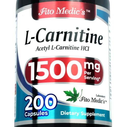 FITO MEDICS Lab L-Carnitine Supplement Acetyl L-Carnitine Formula 200 Capsules
