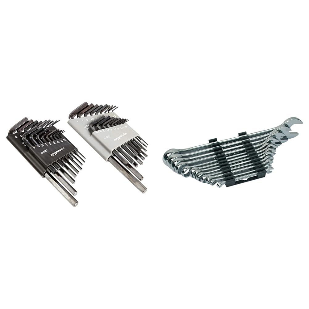 Clés Allen pour vis à six pans creux avec clés polygonales double mesure