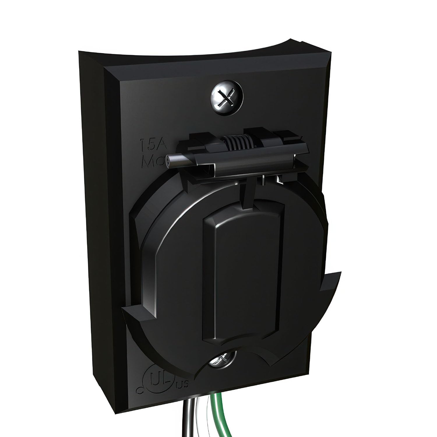 Solus SCO-338 120V Grounded Convenience Electrical Outlet for Outdoor Lamp Post and Poles, Energy Saving and Weather Resistant, UL Listed, Black