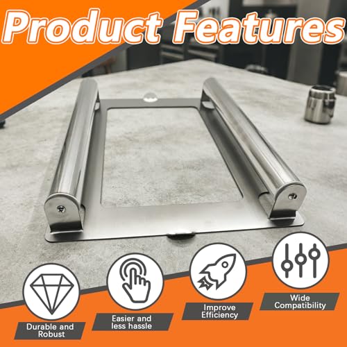 BONJUME Felgenständer, Auto Felgen Reinigungsständer Metall Rollenständer Wartung und Display Drehbare Reifenhalter Basishalterung Universell Felgenreinigungsständer Detaillierungsständer - 34 * 26CM
