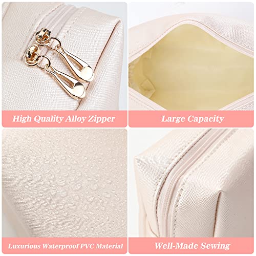 Kibheort 6 Pcs Small Makeup Bag Pu Leather Zipper Cosmetic Bag Water Resistant Makeup Pouch Travel Cosmetic Organizer Portable Toiletry Bag Beauty Bag Organizer For Women Gift #TOP2