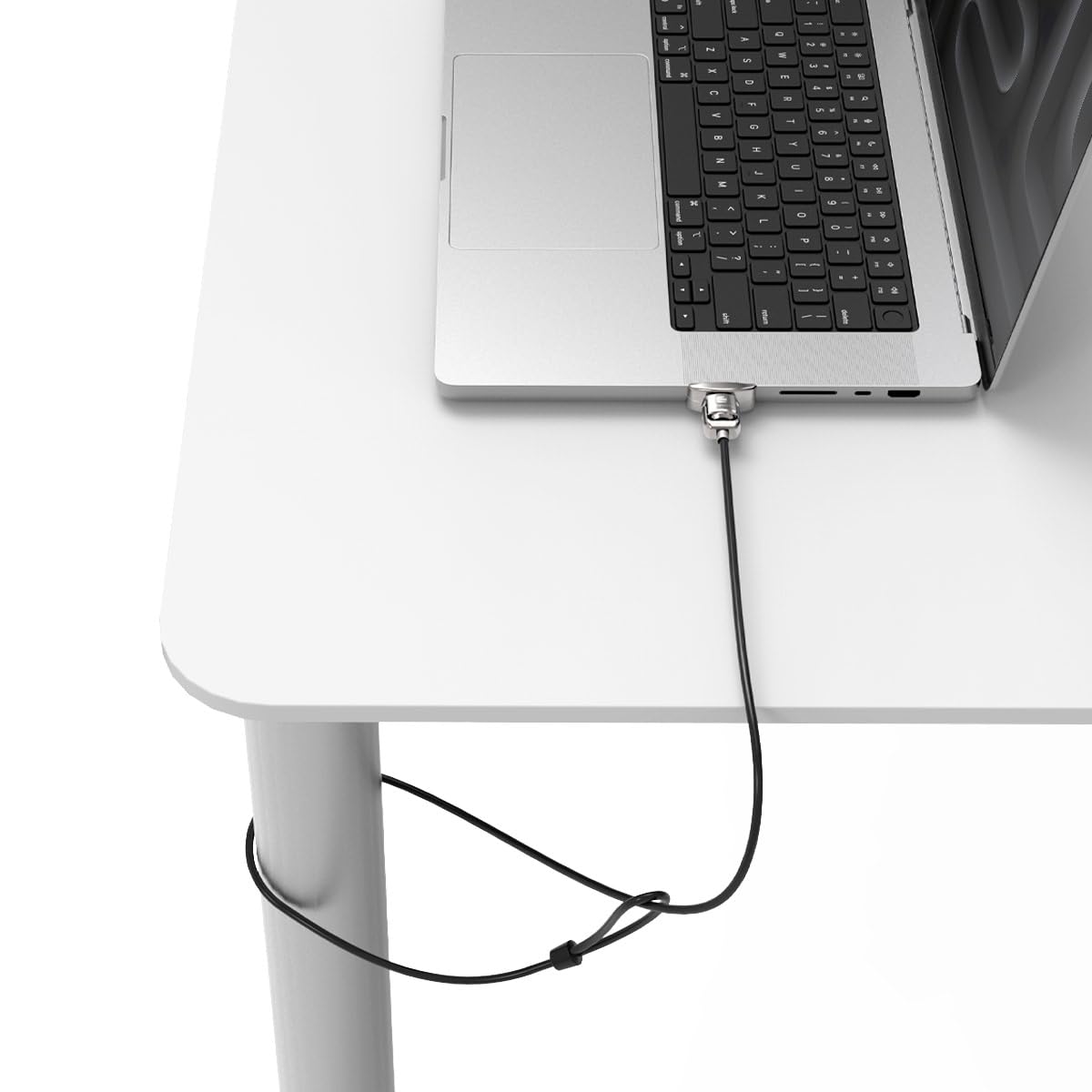 Compulocks Adaptateur de bord pour MacBook Pro 16" (M1/M2/M3/M4/M5) avec câble de verrouillage à clé | Verrou de sécurité sécurisé en aluminium pour MacBook Compulocks