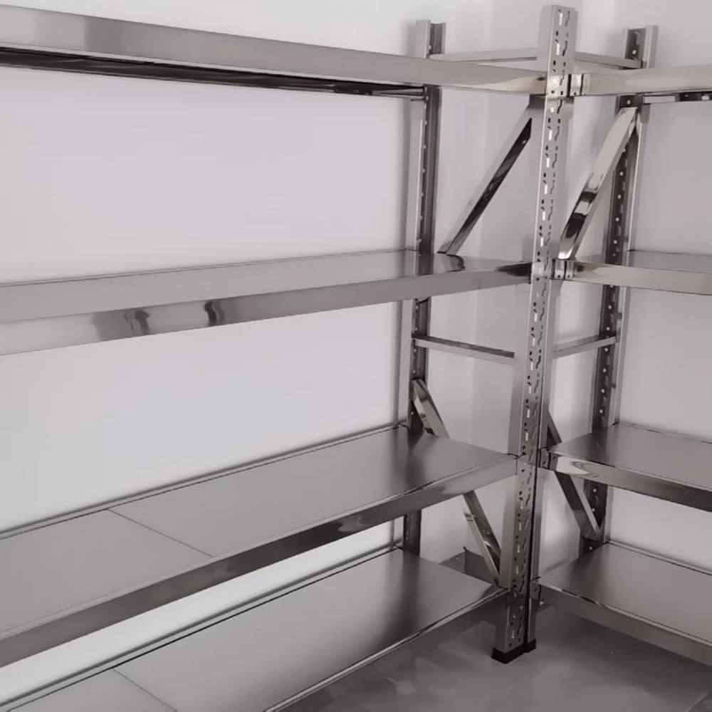 Industrial Steel Rack, 4-Level Storage Shelf for Research Instruments and Biotech Supplies