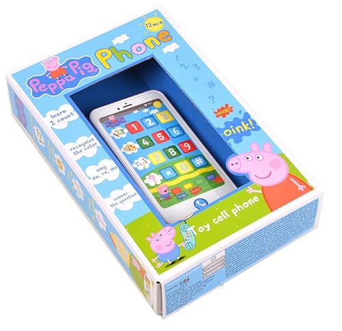 Peppa Pig Téléphone portable éducatif pour enfant bébé 12 m + Cover