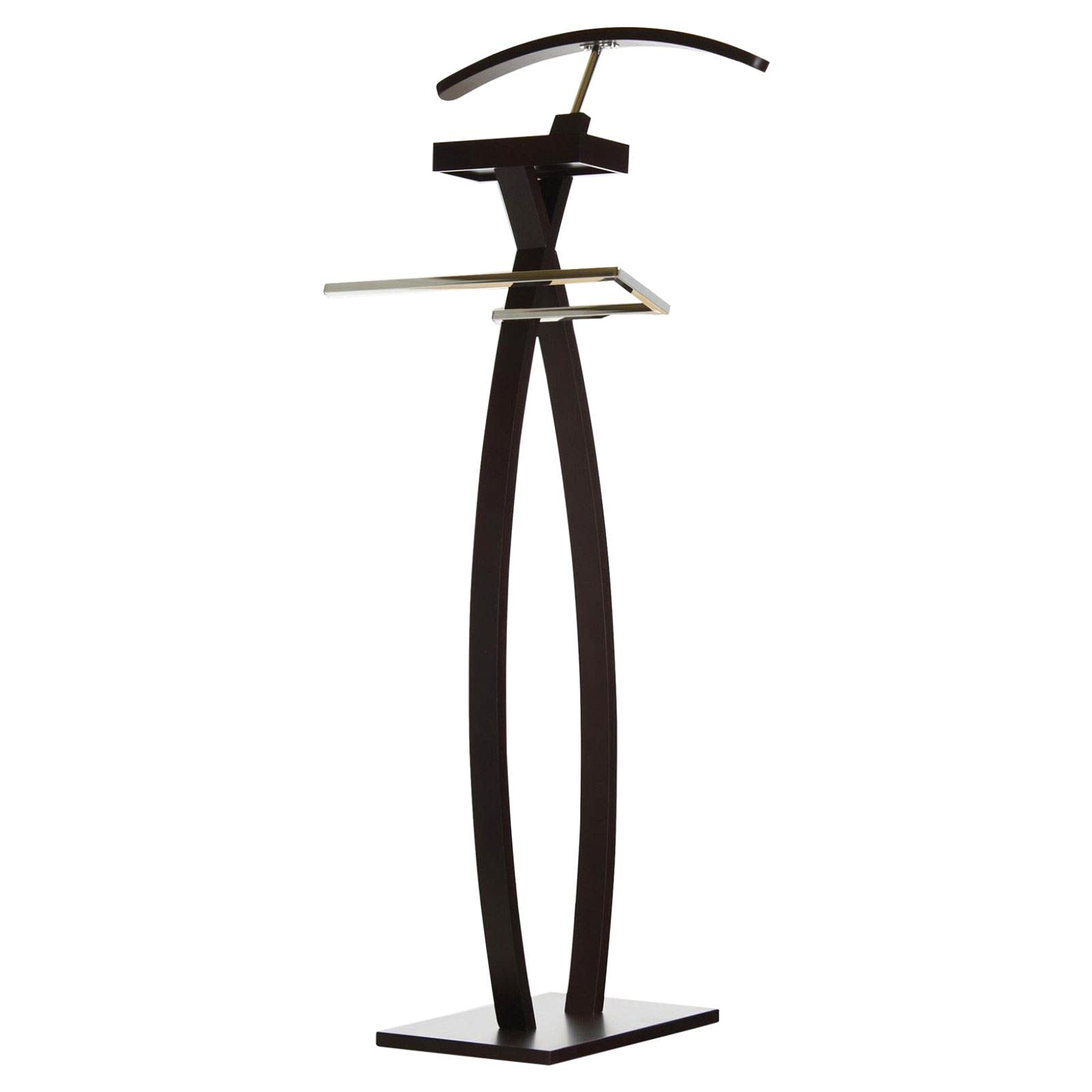 IDIMEX Valet de Chambre Robin Valet de Nuit Porte vêtements, Structure en Bois lasuré Brun foncé