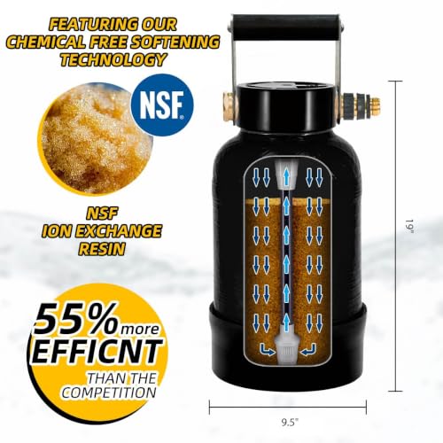 Image of Filterelated RV Water Softener, 20000 Grain Portable, 3 /4 Brass Fitting
