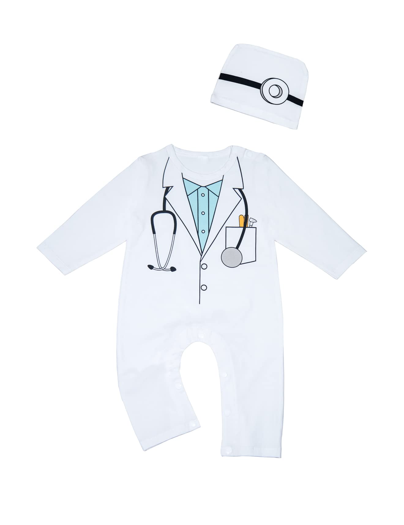 bakjuno Baby Unisex Costume Jumpsuit for Toddler Boys Girls Halloween Dress Up Party