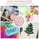 Pmueuff Papierschneider, 12-in-1 Papier Schneidemaschine, Papierschneidegerät Tragbare, Kantenschneider für Papierschneidemaschine, Multifunktionale Papierarbeiten für Bastelpapier, Scrapbook (Rosa)