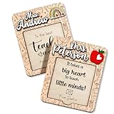 Viwoody Personalized Teacher Sticky Note Pad Holder, Teacher Appreciation Gift, Sticky Note Holder, Back to School, Thank You Gift, Custom Gift for Teacher SN11