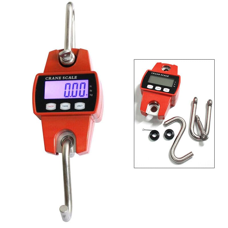 Báscula de 300 kg, pantalla LCD, digital, báscula de carga portátil, báscula industrial, grúa, agricultura, báscula de tracción