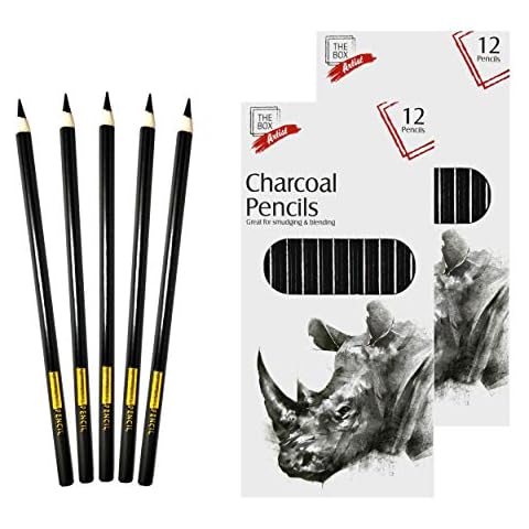 24 x Premium Charcoal Pencils for Drawing, Sketching and Art Cover