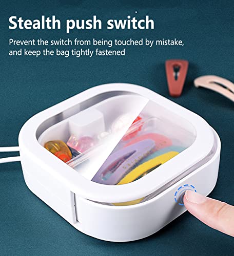 Hair Tie Organizer,Portable Travel Earphone Holder,Multi-Functional Cotton Swab Box Storage Box,Hung Hairpin Small Items Organizer On Desktop #TOP4