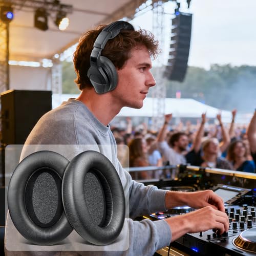 Image of SOULWIT Earpads Replacement for Sennheiser HD280 /HD280-13 /HD280-Pro /HD281 /HMD280 /HMD280 Pro /HMD280-13 /HMD281 /HMD281 Pro Headphones, Ear Pads Cushions with Noise Isolation Foam - HD280 PL Black