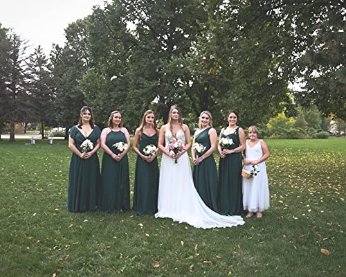 Image of Glamulice Flower Girls Spaghetti Strap Tulle Dress Long A Line Wedding Pageant Dresses Princess Birthday Party Ball Gown